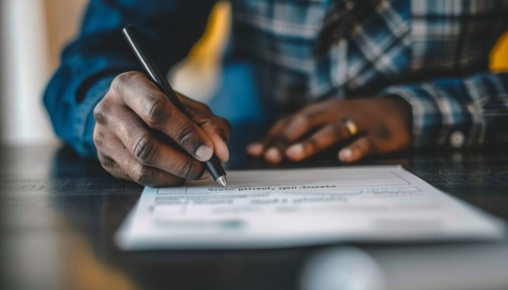 writing a check to charitable