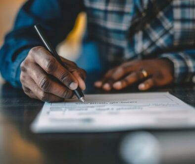 writing a check to charitable